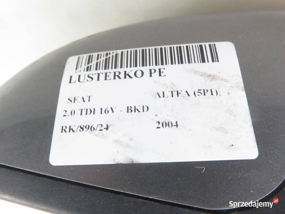 LUSTERKO PRAWE SEAT ALTEA 5P 5 PIN Motoryzacja