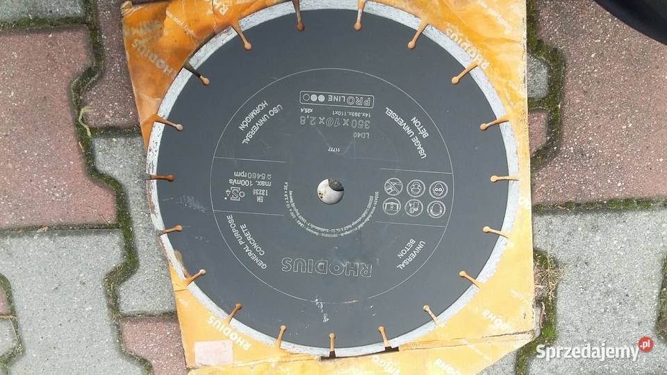 tarcza rhodius 350x10x28 universal beton nowa Pozostałe śląskie Knurów