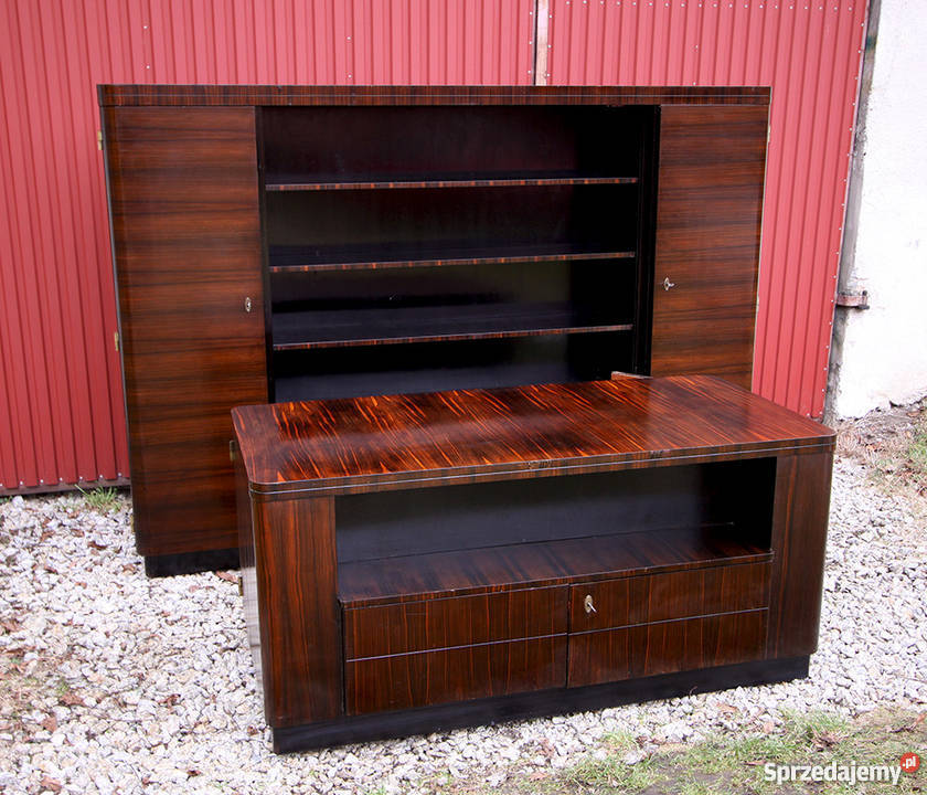 Gabinet art deco heban makassar biurko i Wrocław