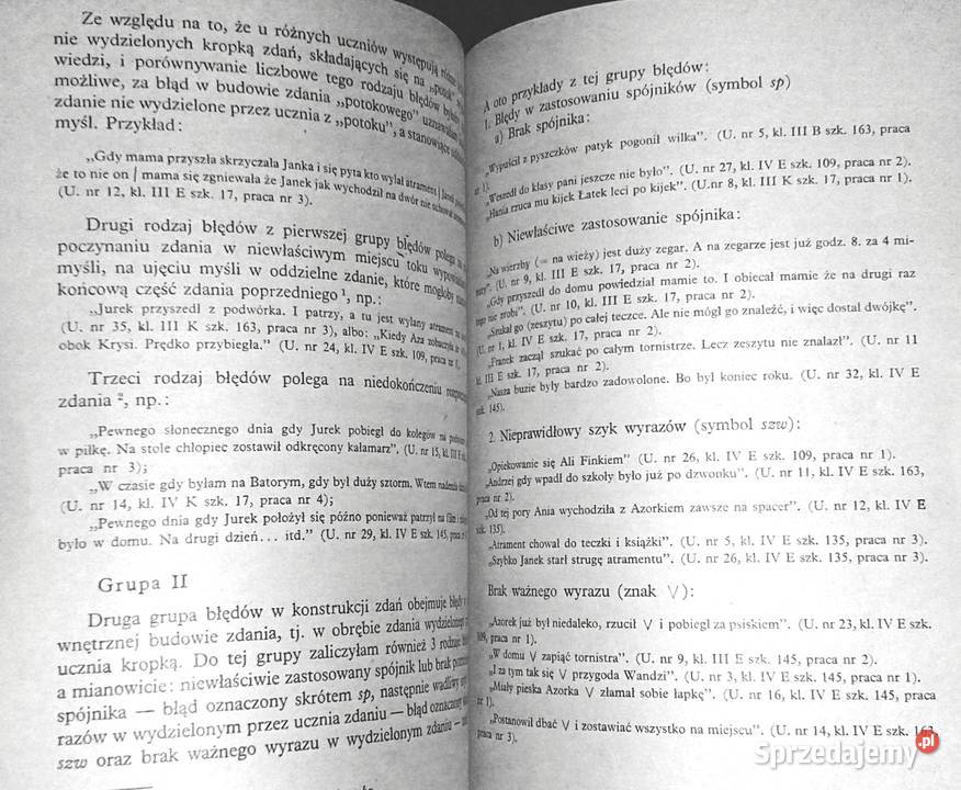 O poprawności pisemnych wypowiedzi uczniów klas Chełm sprzedam