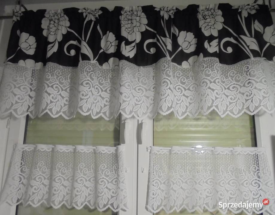 firanki komplety na okno zazdrostki SZYJEMY NA biały sprzedam