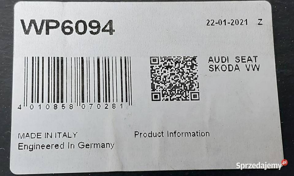 POMPA WODY VW AUDI SEAT SKODA 10 12 14 TSI pompy wody Mielęcin