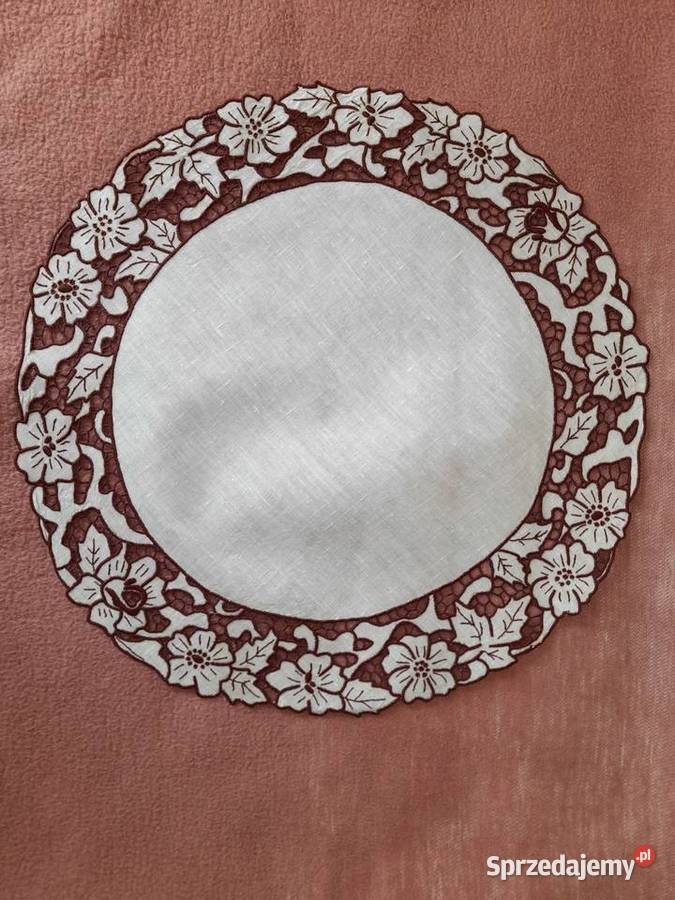 Bieżniki ręcznie wykonany haftem richelieu lubelskie Lublin sprzedam