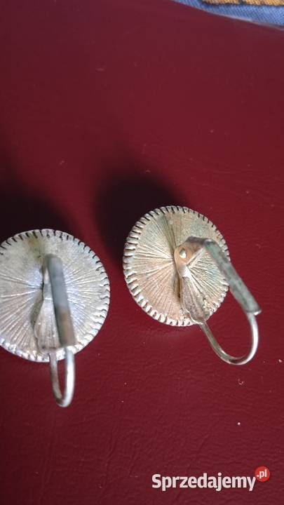 ZŁOCONE KOLCZYKI Z MLECZNYM KAMIENIEM Piła