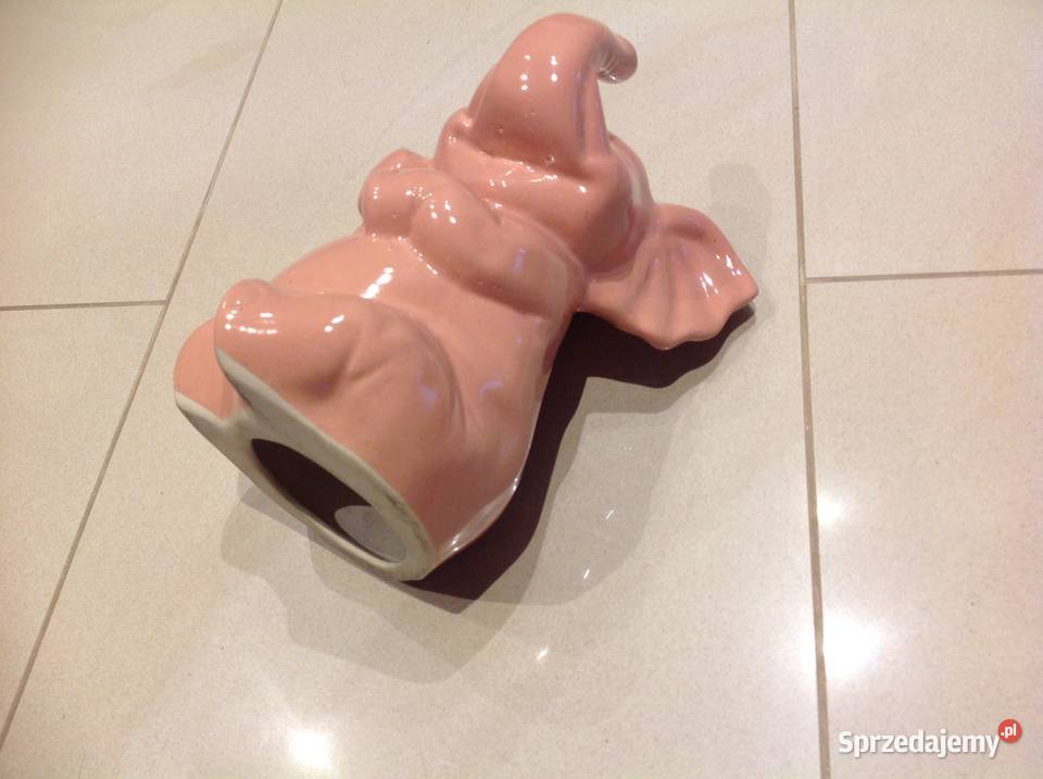 Słoń Ceramiczny Różowy Vintage Nowa Sól