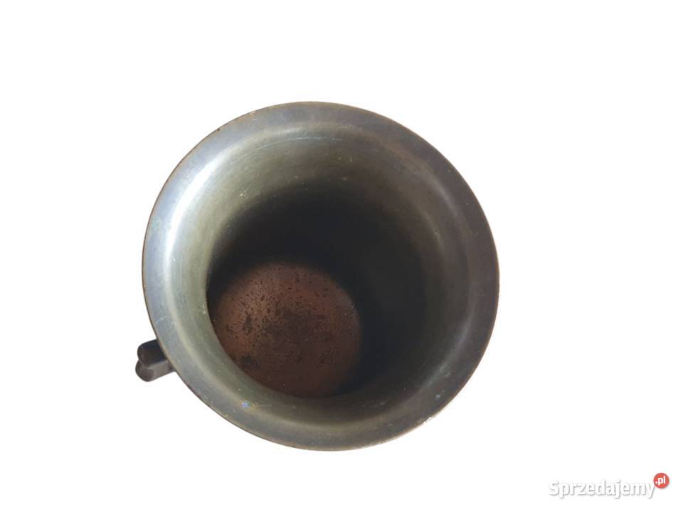 Stary mosiężny moździerz kuchenny sygnowany lata sprzedam