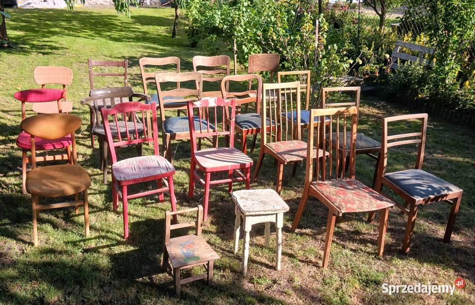 Krzesło Krzesła PRL Stare do renowacji dolnośląskie sprzedam