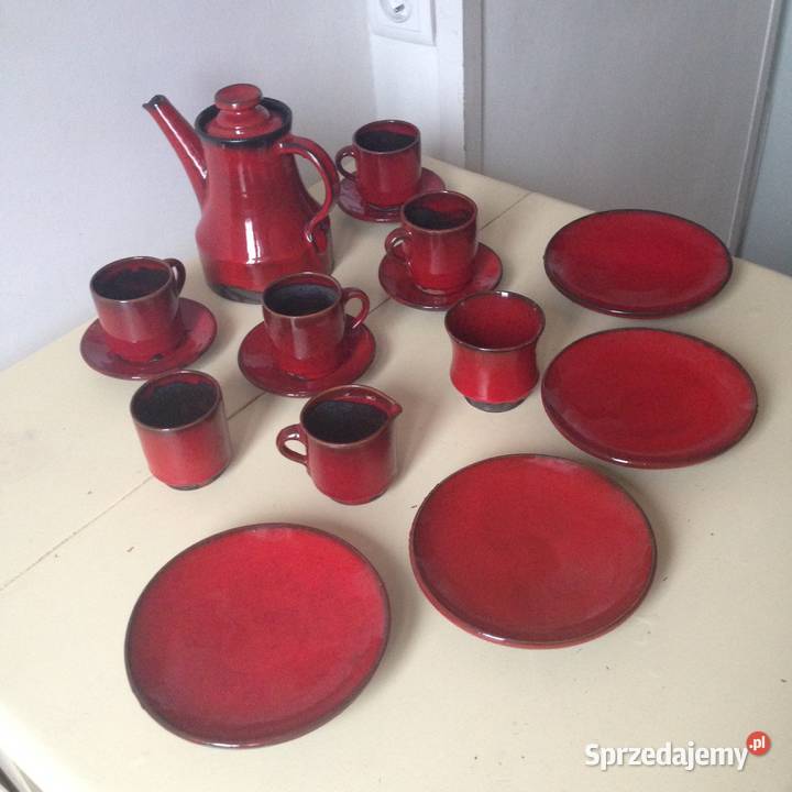 Serwis kawowy pięknie szkliwiony Gdańsk