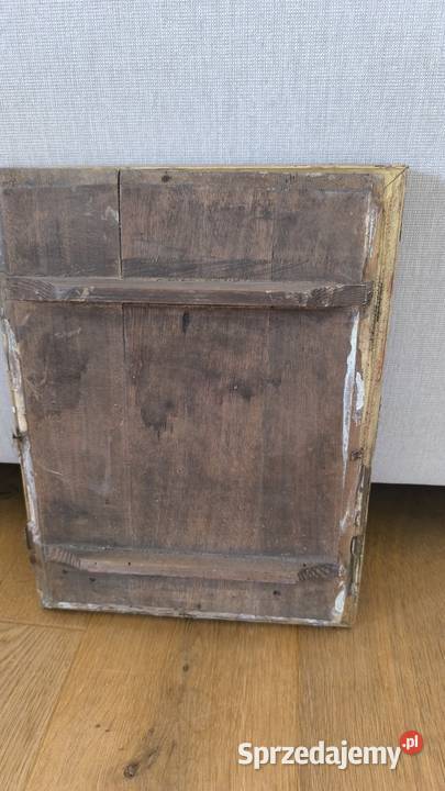 Piękna oryginalna XIX wieczna ikona Matka boska Łódź sprzedam