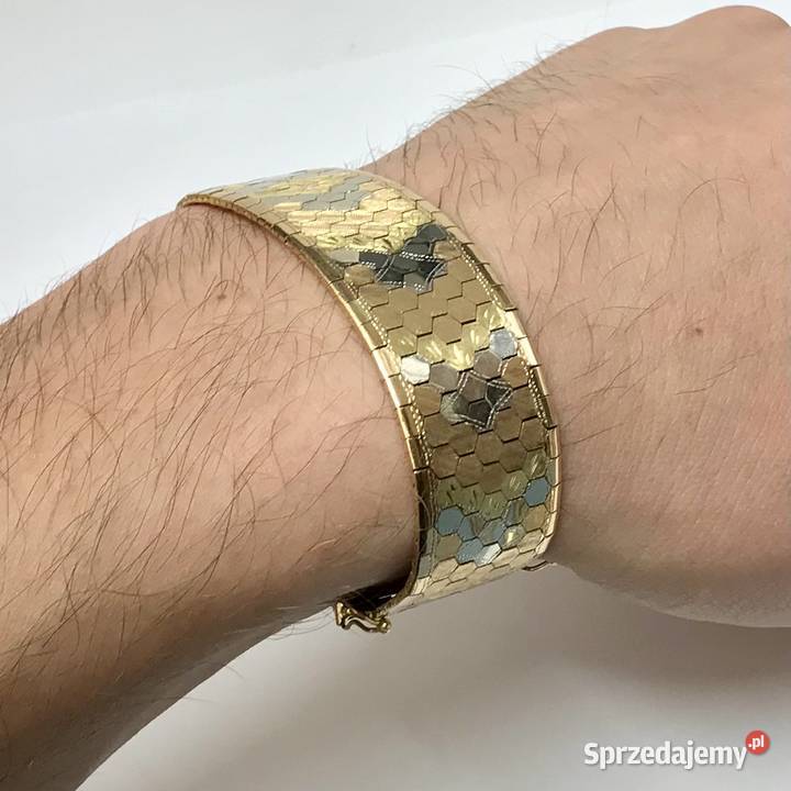 Złota BRANSOLETKA damska 18K TRZY KOLORY ZŁOTA Pozostałe Warszawa