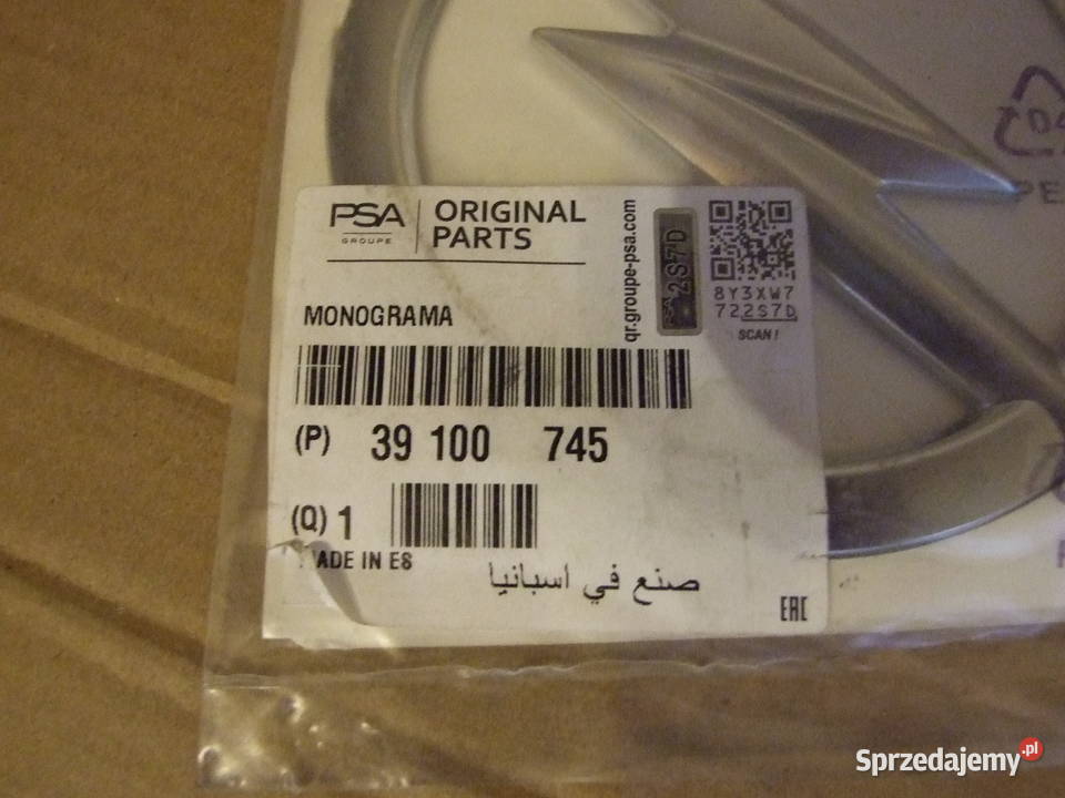 Znaczek emblemat Opel Crosland X 39100745 Pozostałe Białystok sprzedam