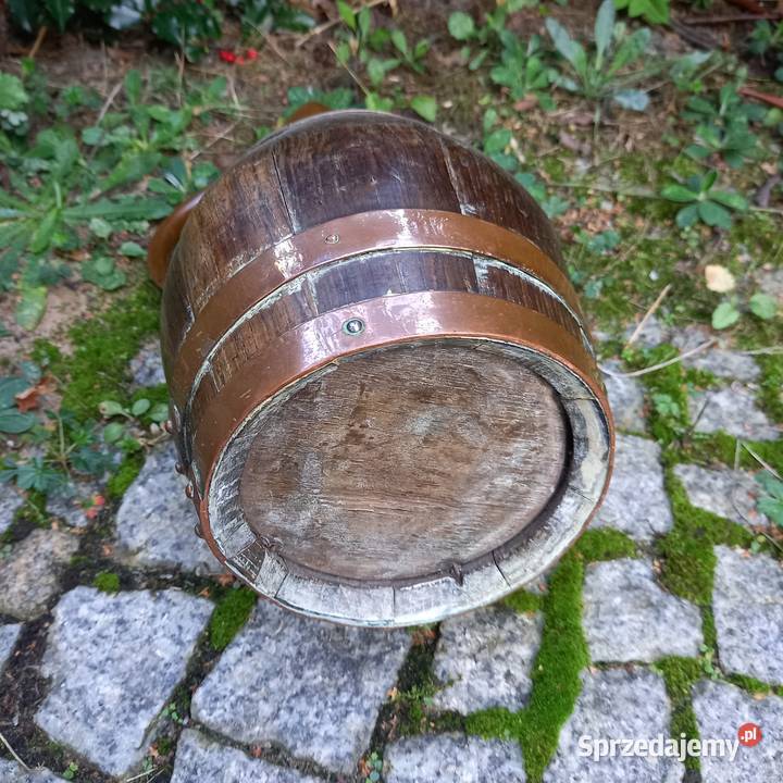 Stary drewniany francuski dzban na cydr Warszawa