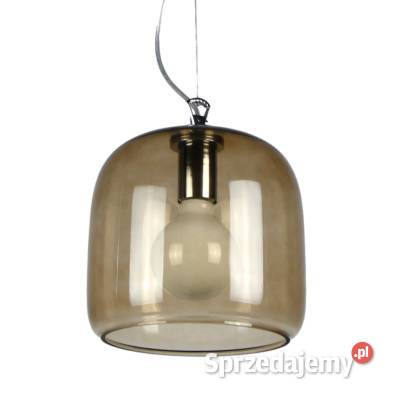 Szklana lampa wisząca walec na lince ROLLSBO Nowe