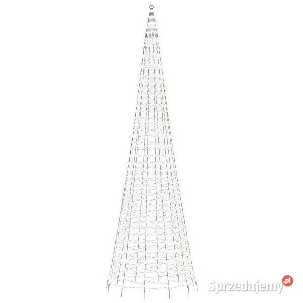 Choinka LED na maszcie 1534 diody LED Zimna biel Warszawa
