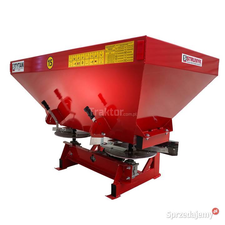 Rozsiewacz dwutarczowy jednozasypowy Tytan 600 Rozsiewacze nawozów