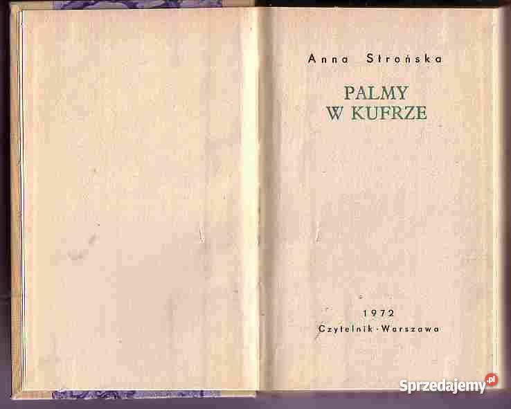 4977 PALMY W KUFRZE ANNA STROŃSKA Proza i poezja Czyrna sprzedam