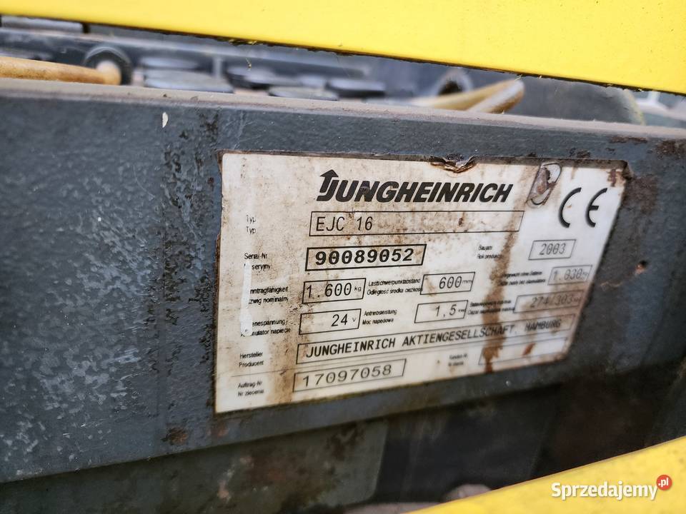 Wózek elektryczny Jungheinrich EJC 16 Maszt Nowy Sącz