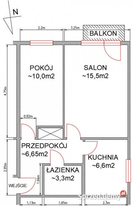 2 POKOJE 427 m BALKON OSOBNA KUCHNIA ŚWIETNA Kętrzyn