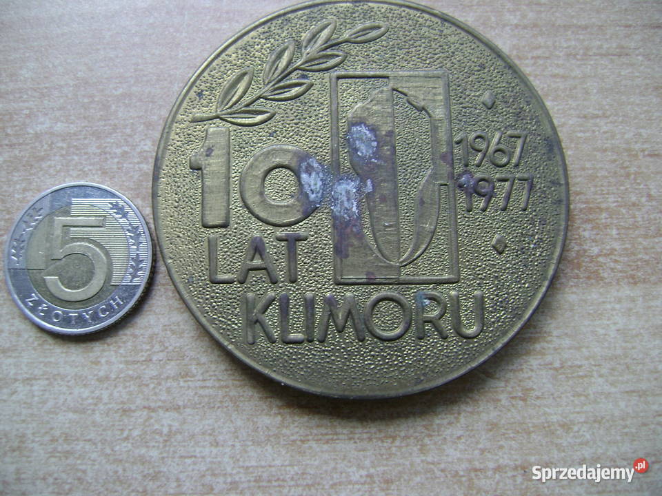 Starocie z PRL Medal mosiężny Gdynia Klimor 10 sprzedam
