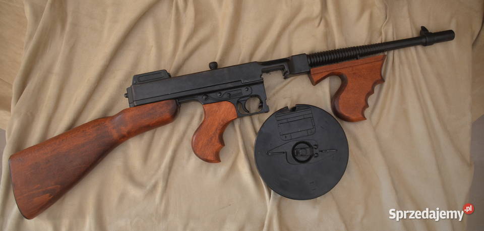 Thompson 1928 Replika broni Al Capone maszynowy Środa Wielkopolska