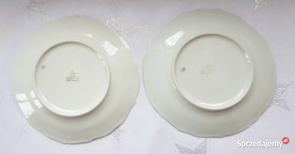 Porcelana Wałbrzych talerzyki deserowe PRL Porcelana i szkło Ruda Śląska