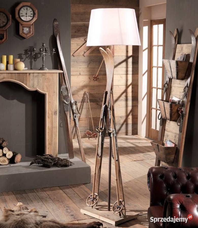Lampa stare narty lampa z nart loft vintage Oświetlenie Wrocław