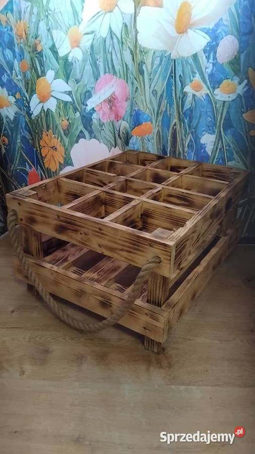 Skrzynka na winodekoracyjna rustykalna ręcznie Nowy Sącz