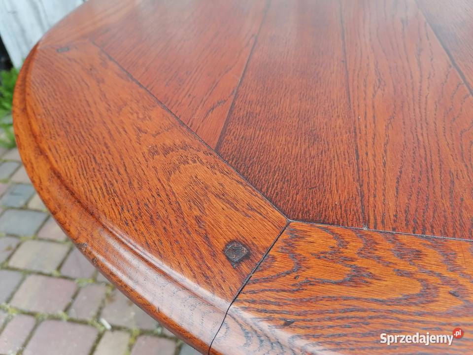 Stół dębowy okrągły rozkładany Wąwolnica