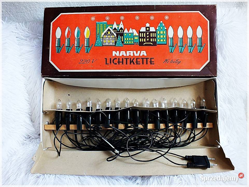 Kultowe lampki choinkowe Świeczki 16 z PRL w Żary sprzedam