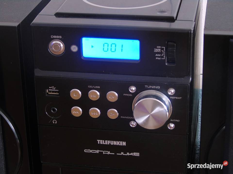 Wieża Telefunken CD USB mp3 kolumny sprawna Elektronika Jasło