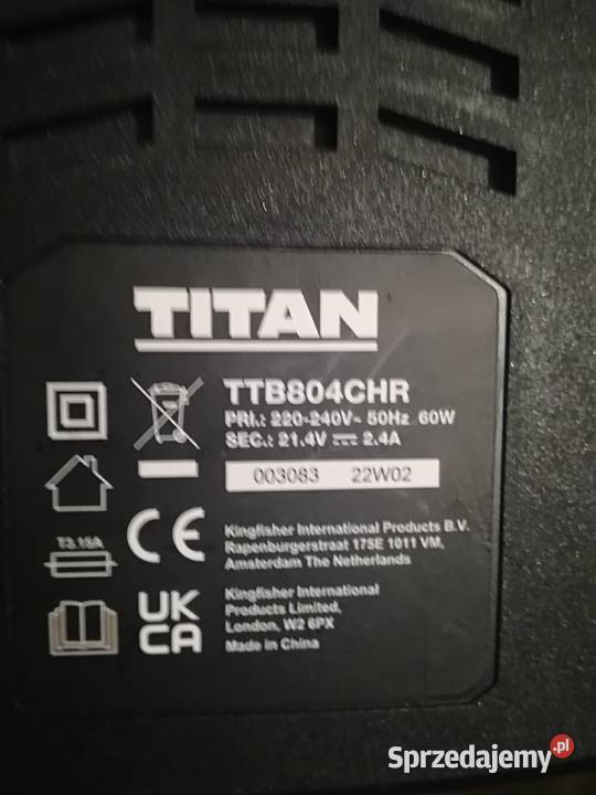 ŁADOWARKA TITAN TTB805CHR 18Vpowystawowastan Kraków
