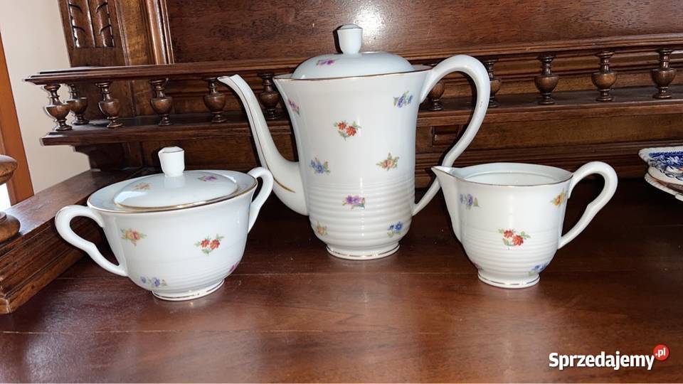 Cukiernica FVP Limoges France Przepiękny kształt Porcelana i szkło pomorskie Gdańsk