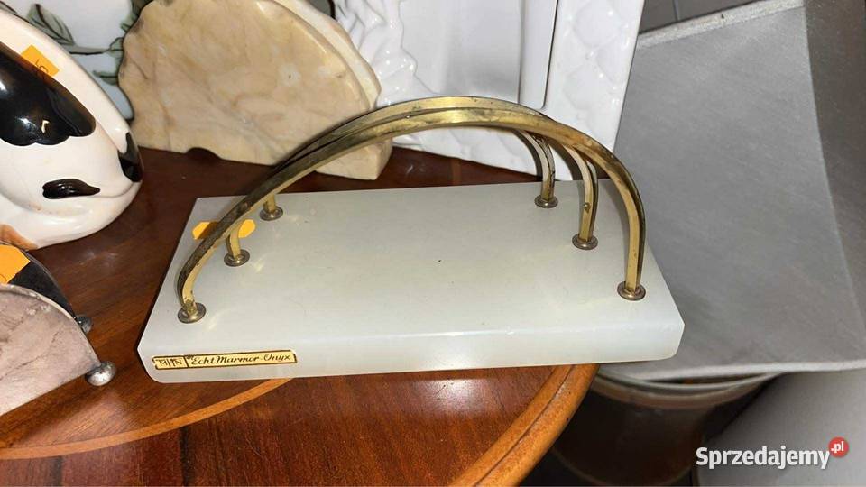 Listownik Art Deco na podstawie z jasnego