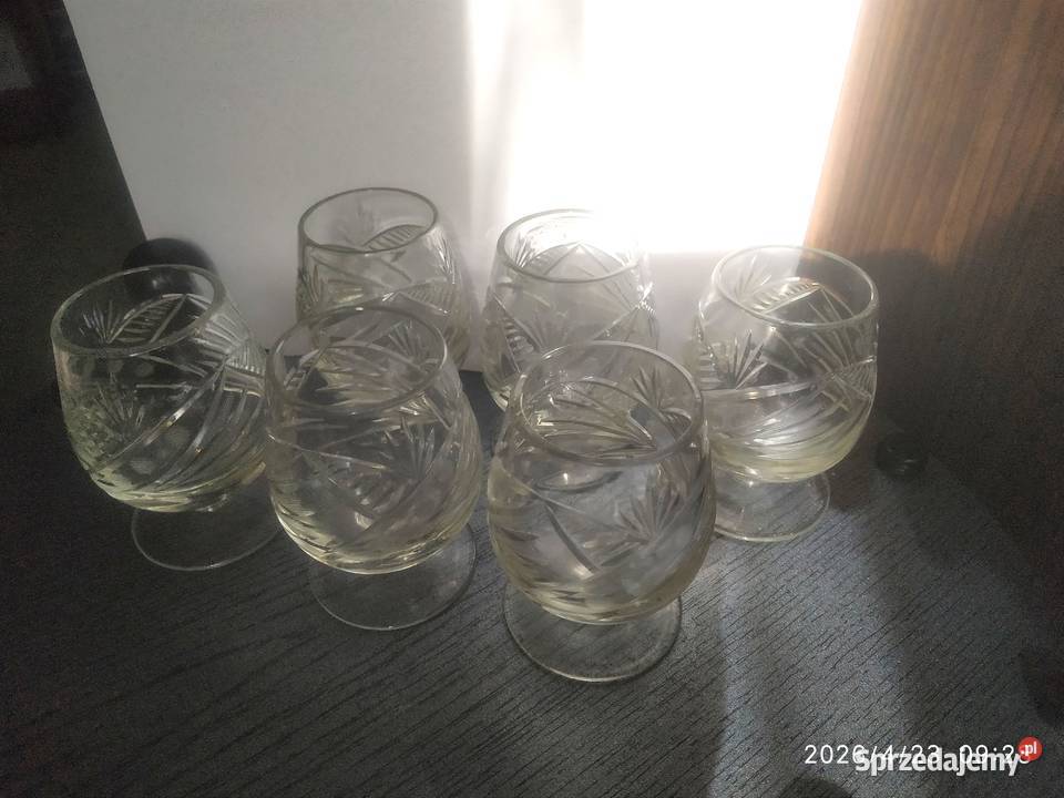 Vintagekrysztalowe kielichy do koniaku Koszalin