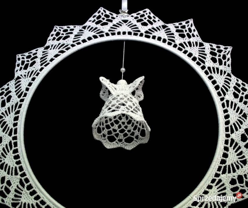Zawieszka na okno szydełkowa 32 Anioł Z172 Wyposażenie wnętrz Kluczbork