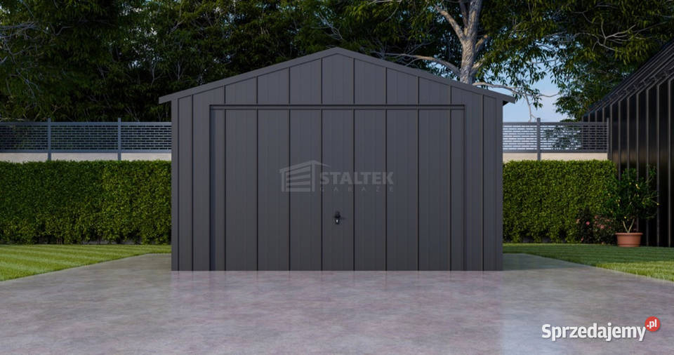 Garaż blaszany 4x5m brama uchylna drzwi blacha Nowy Sącz
