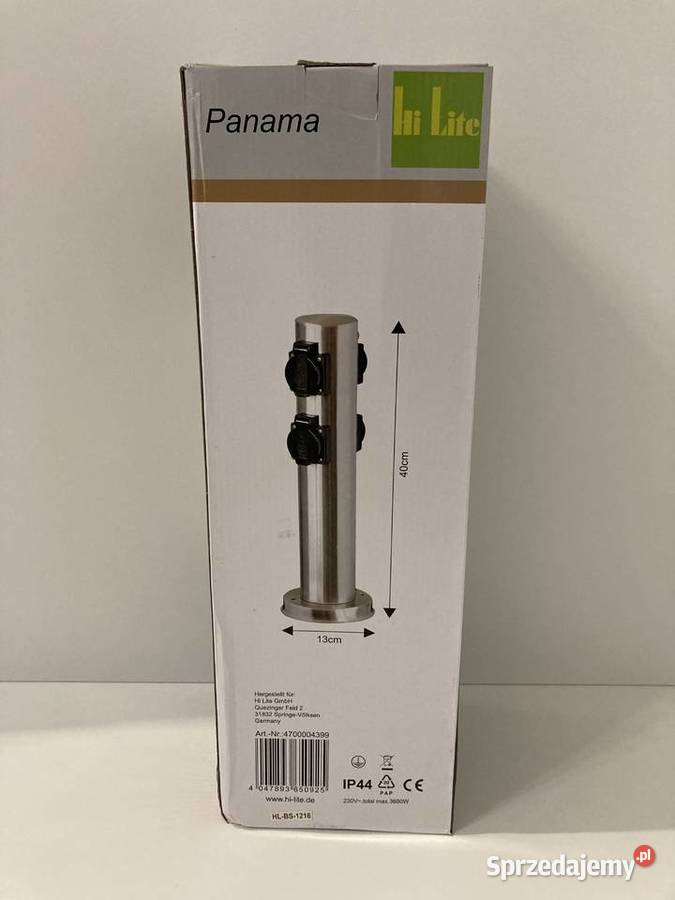 Słupek ogrodowy zewnętrzny z 4 gniazdami 230V wielkopolskie Rokietnica