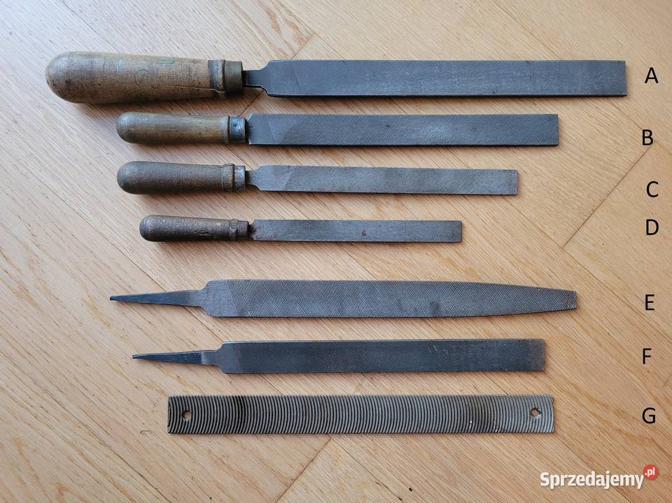 Tradycyjne płaskie pilniki ślusarskie i raszpla Warszawa sprzedam