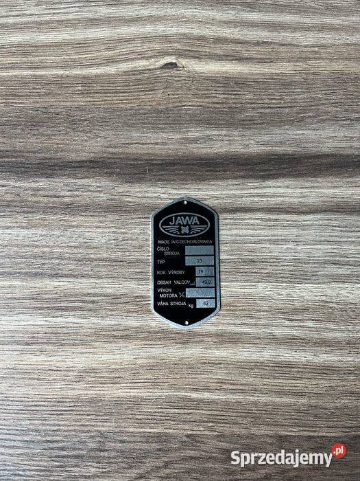 NOWA CZESKA TABLICZKA ZNAMIONOWA JAWA 50 TYP 23 Bielsko-Biała