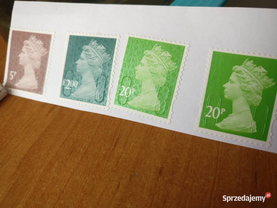 Znaczki królowa 8 sztuk Myszków