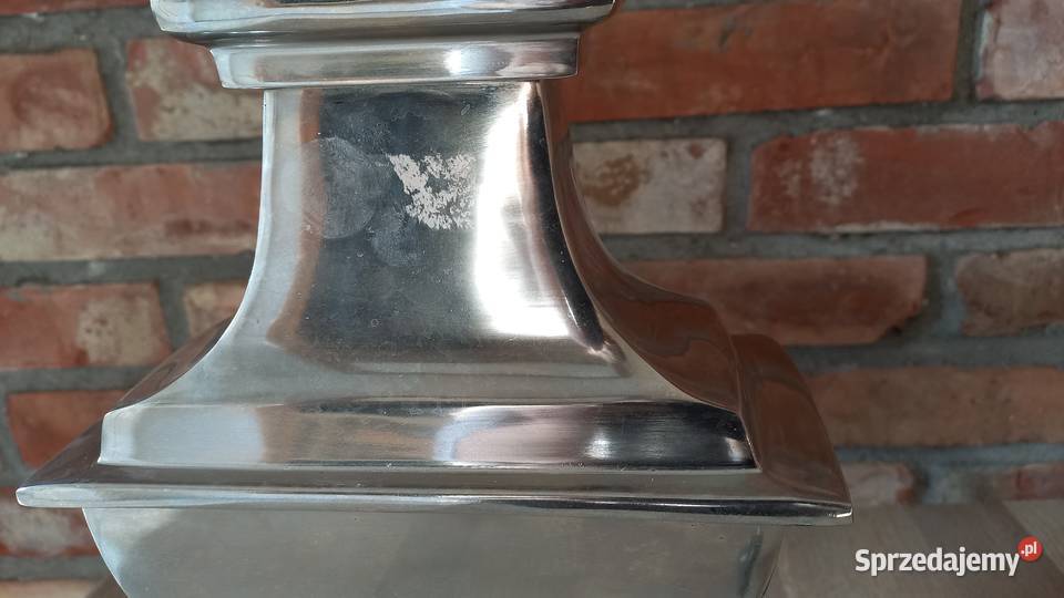 Lampka metalowa niklowana Srebrna Stołowa sprzedam