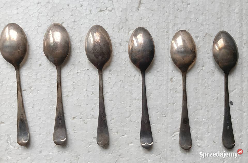 Komplet starych łyżeczek angielski do kawy EPNS Antyki małopolskie Kraków