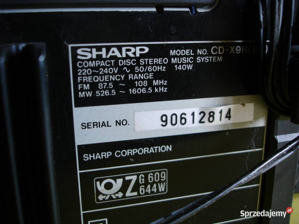 Radiomagnetofon SHARP CDX9 Zielona Góra