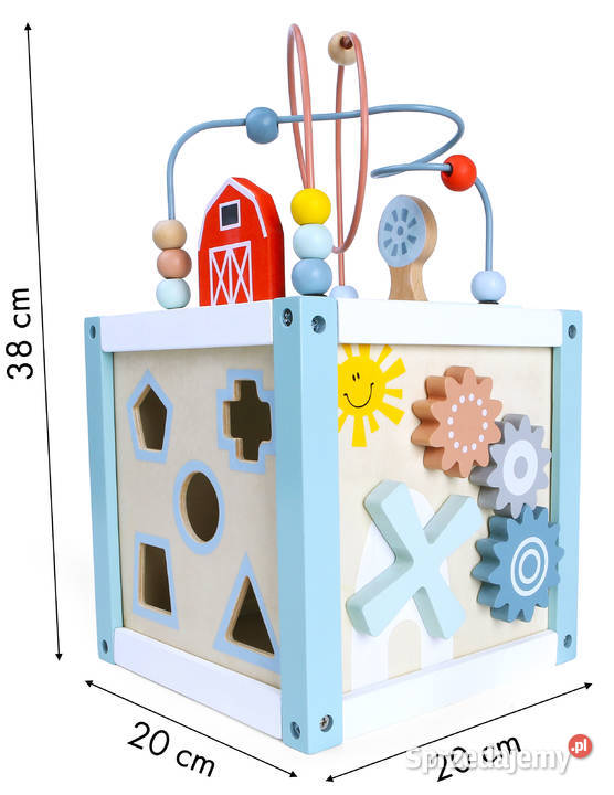 Drewniana kostka edukacyjna sorter klocki Smogorzów