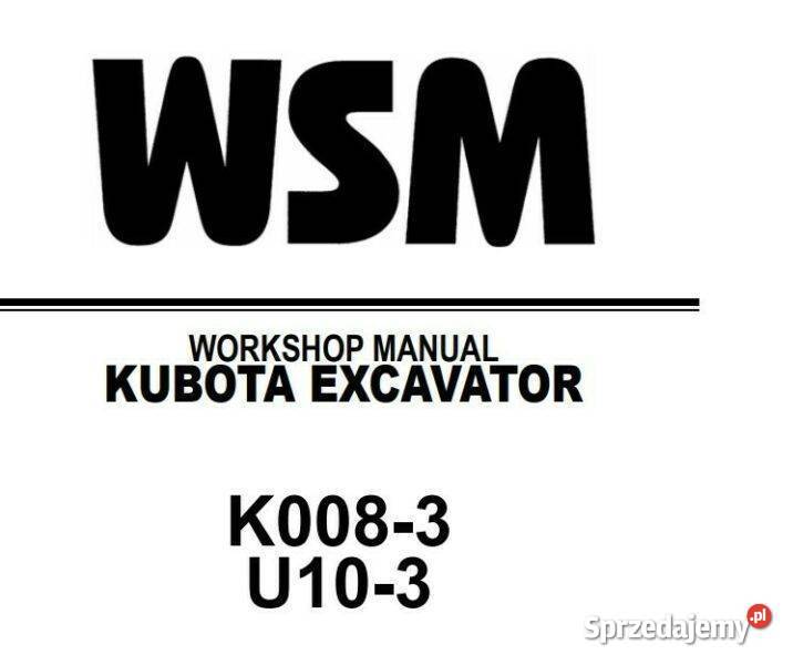 Kubota U103 instrukcja obsługi naprawy katalog świętokrzyskie Kielce sprzedam