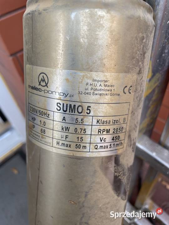 Pompa zatapialna Sumo 5 z pływakiem 80lm Bielsko-Biała