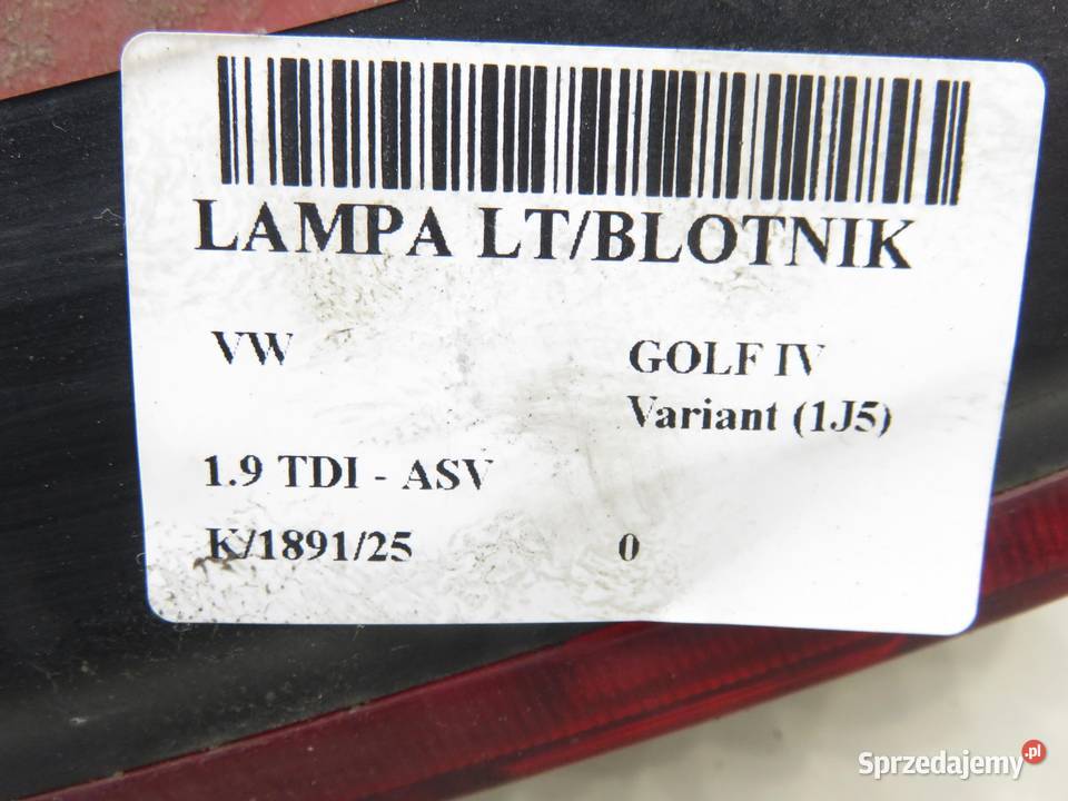 LAMPA LEWA TYLNA VW GOLF IV Variant 1J9945075P osobowe małopolskie