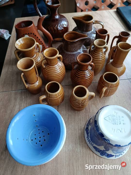 Pijałka dzbanuszki fajans ceramika prl Choszczno sprzedam