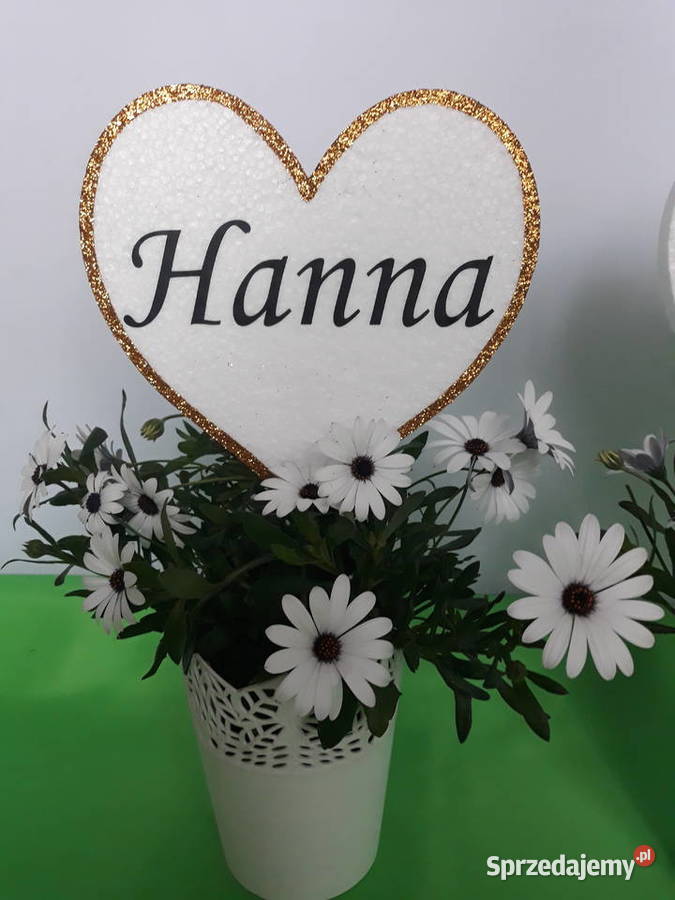 Serce z imieniem dekoracja Pierwsza Komunia Dekoracje i ozdoby Dobrzyca