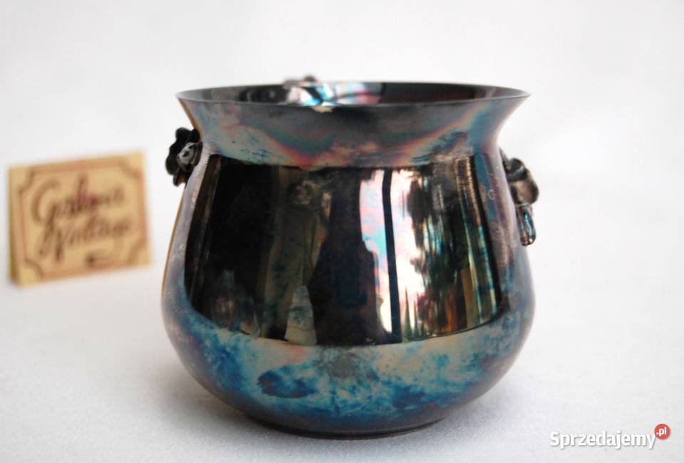 Posrebrzany mlecznik platerowany srebrem róże